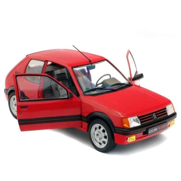 Miniatyrbil Peugeot 205 GTI 1.9 Mk1 1985 Röd SOLIDO 1/18