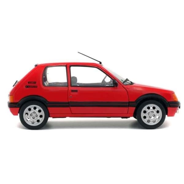 Miniatyrbil Peugeot 205 GTI 1.9 Mk1 1985 Röd SOLIDO 1/18