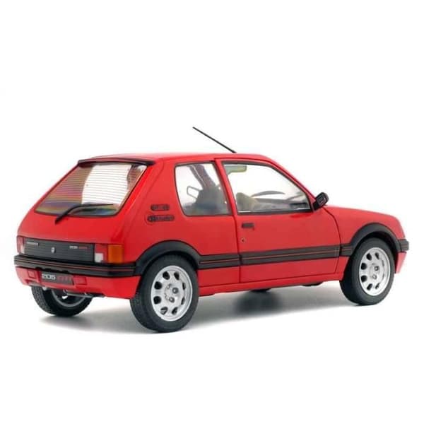 Miniatyrbil Peugeot 205 GTI 1.9 Mk1 1985 Röd SOLIDO 1/18