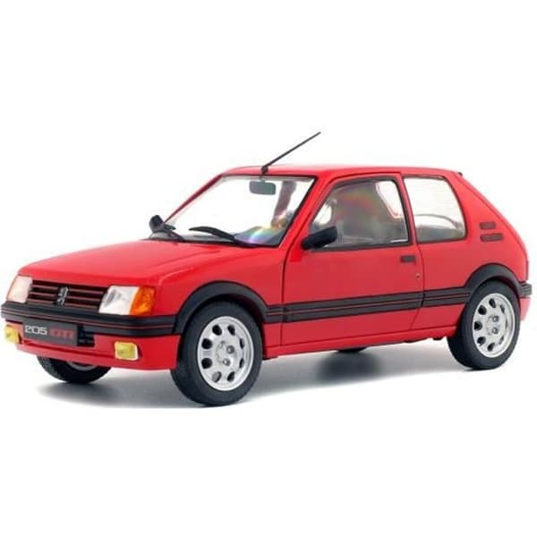Miniatyrbil Peugeot 205 GTI 1.9 Mk1 1985 Röd SOLIDO 1/18