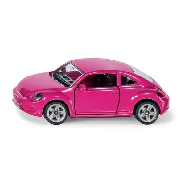 Miniatyrfordon - Volkswagen - Beetle - Neonrosa - Blomklistermärken - 3 år och uppåt