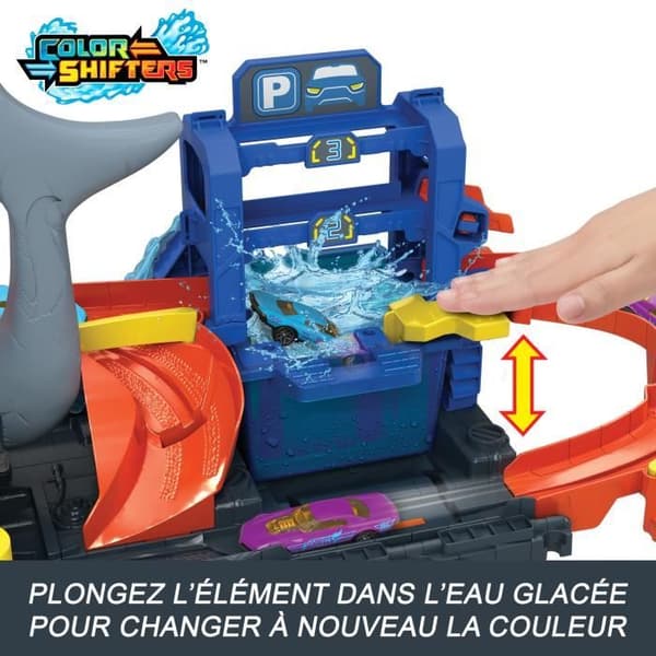Hot Wheels City-Shark Car Wash-Color Reveal Car Set HTN82