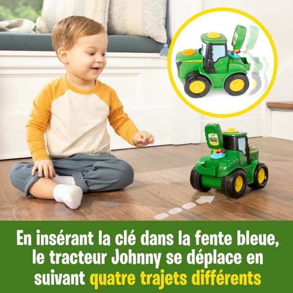 Johnny Key & Go interaktiv traktor - John Deere - Unika ljud och ljus - För barn från 18 månader