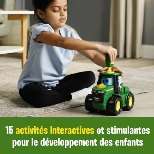 Johnny Key & Go interaktiv traktor - John Deere - Unika ljud och ljus - För barn från 18 månader