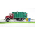 Miniatyrbild 2 av 5: MACK Granit sopbil - BRUDER - Med soplyftsystem - 2 papperskorgar - Grön