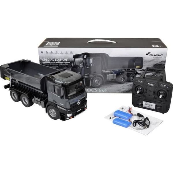 Mercedes Benz Arocs 6x4 1:18 Elektrisk RC Truck - AMEWI - Grå