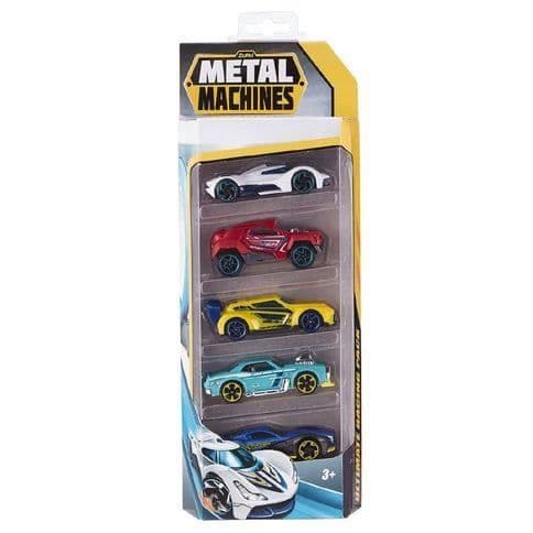 Metallmaskiner 6709. Paket med 5 bilar. Slumpmässigt mönster.