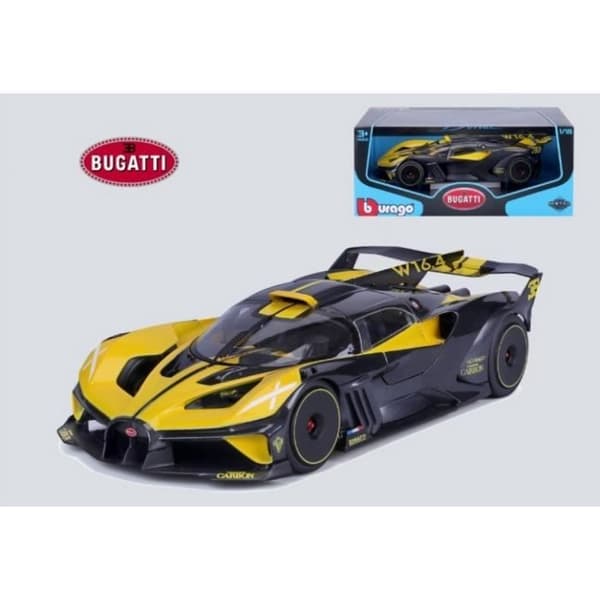 Monterade modeller - Bugatti Bolide Gul 1/18 Burago