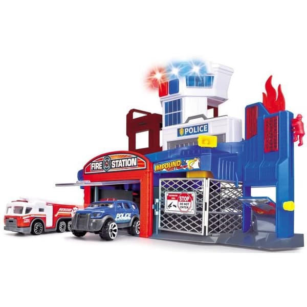 Dickie Go Real Rescue Station set med bilar