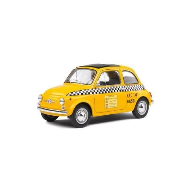 Bil 1/18 - Fiat 500 Taxi NYC Gul 1965