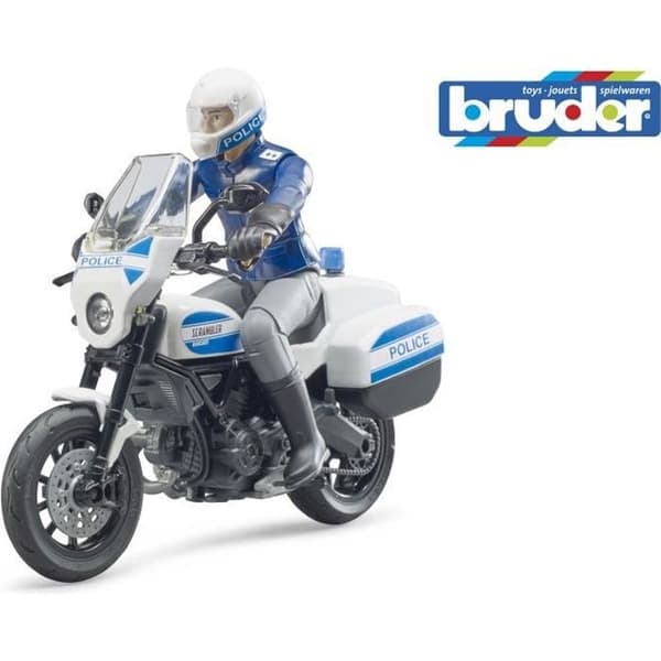 Ducati Police Scramble Motorcykel med polis - BRUDER