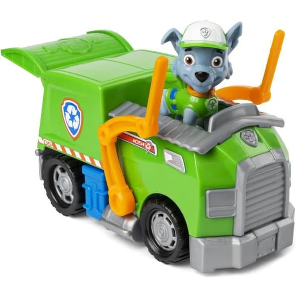 PAW PATROL - 15 cm fordon med Rocky statyett - Minifordon för barn
