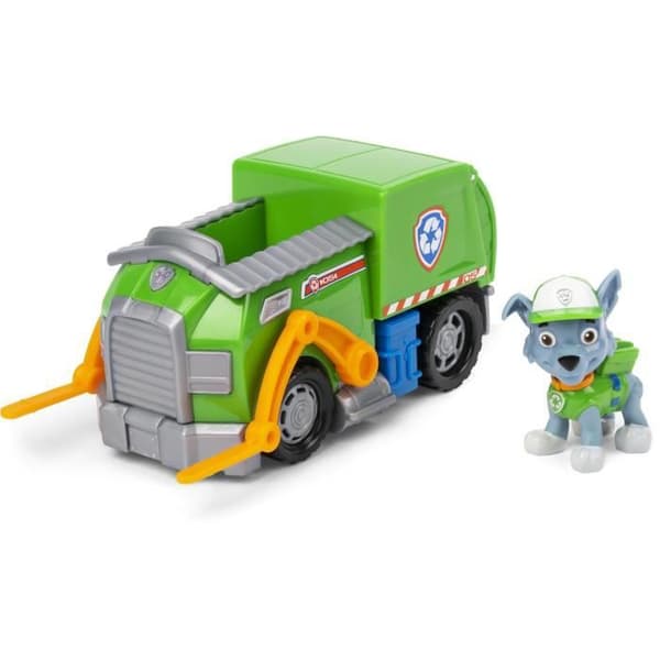 PAW PATROL - 15 cm fordon med Rocky statyett - Minifordon för barn