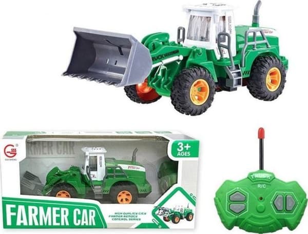 Minimetarbil - färdigmonterad Trifox Bulldozer för byggnadsarbeten med radiostyrning