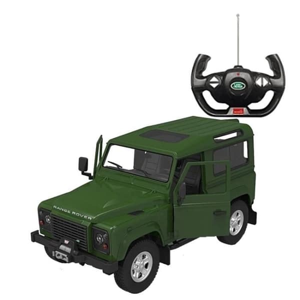 Radiostyrd bil Landrover Defender Rastar - skala 1:14 - grön