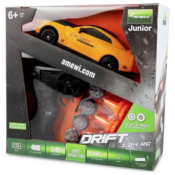 Amewi 21106 Drift Sport Car 1:24 elektrisk nybörjare RC-fordon 4WD sportbil