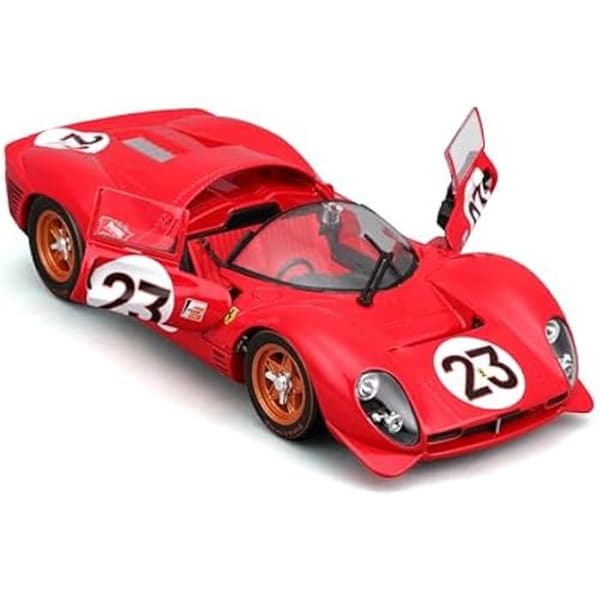 Modell - BBURAGO - Ferrari Racing - 330 P4 Daytona - Röd - Nyhet 2024 - Detaljerad information
