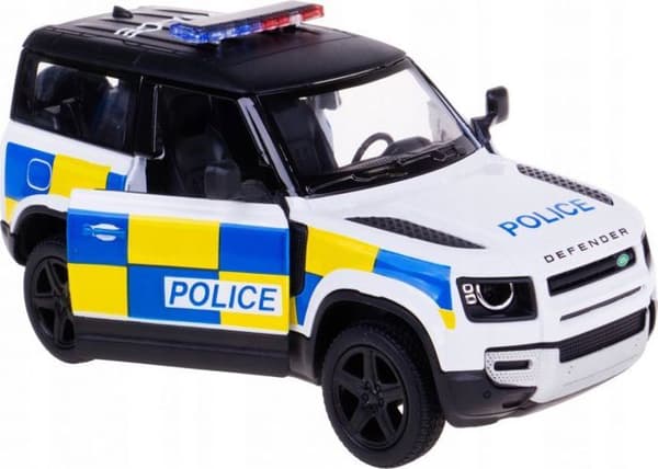 Miniatyrfordon monterat - monterad jordfordon Hipo Land Rover Defender polis HXKT278 47004