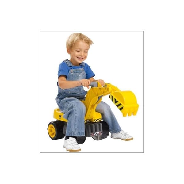 Miniatyrfordon - SMOBY - BIG MAXI Grävmaskin - Ledad arm - Tysta hjul - Gul
