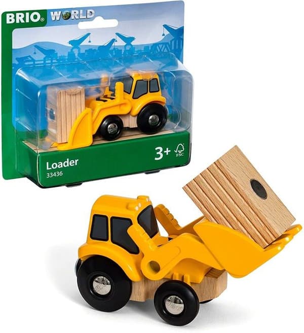 BRIO World grävlastare - 33436 - Tillbehör för tågkrets i trä - Magnetiska anslutningar - från 3 år
