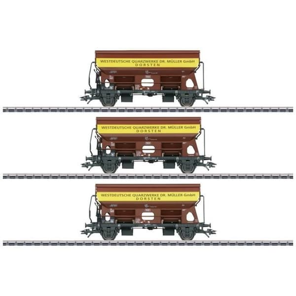 Märklin 46335 SET med 3 svängtaksvagnar Tdgs 930 Västtyska DB kvartståg