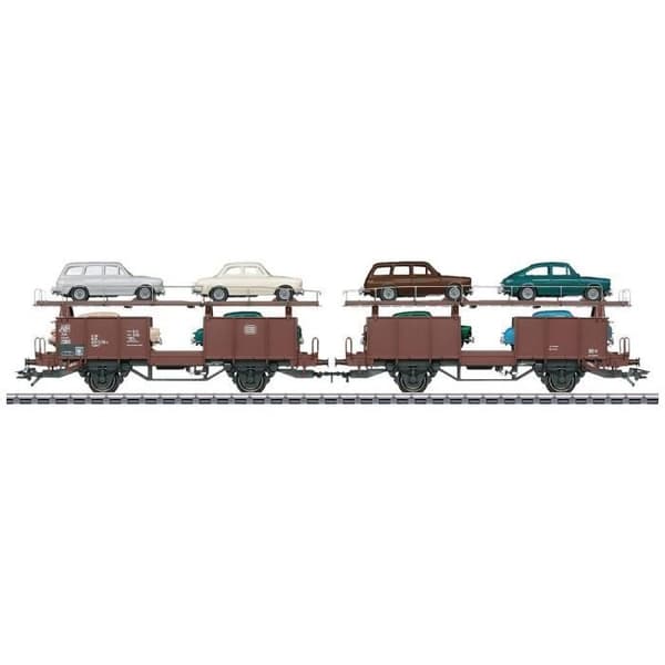 Par DB Laaes biltransportvagnar - MÄRKLIN - 46139 H0 - Vit - Leksak - Inredning
