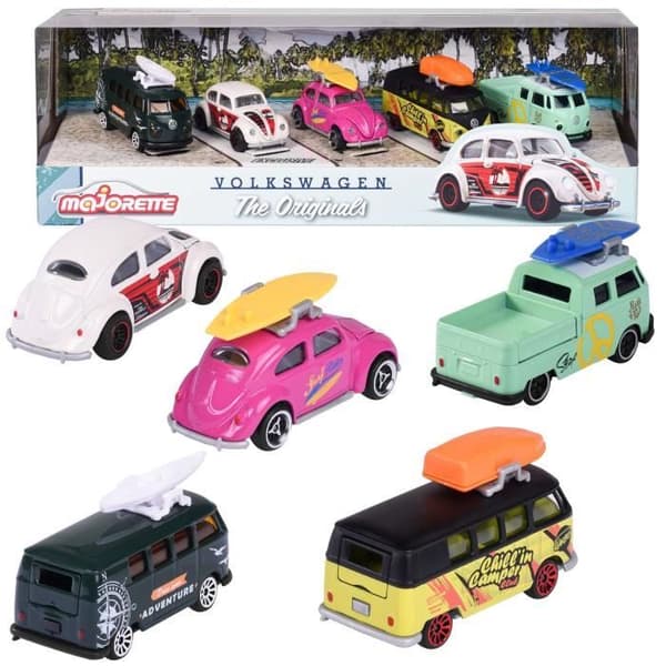 Parti med 5 metallbilar Volkswagen The Originals