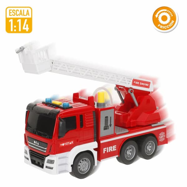 Brandbil med Ljus och Ljud Speed & Go 26 x 14 x 9 cm (6 antal)