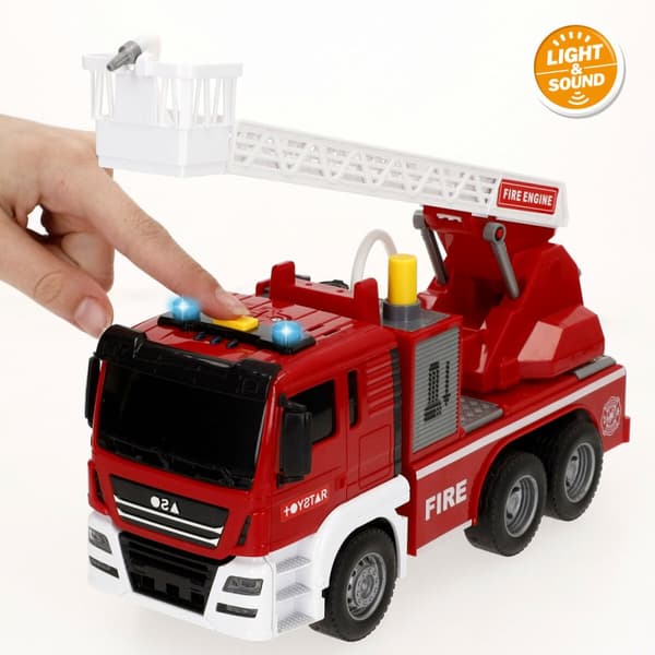 Brandbil med Ljus och Ljud Speed & Go 26 x 14 x 9 cm (6 antal)