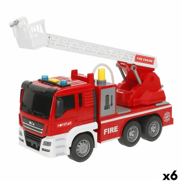 Brandbil med Ljus och Ljud Speed & Go 26 x 14 x 9 cm (6 antal)