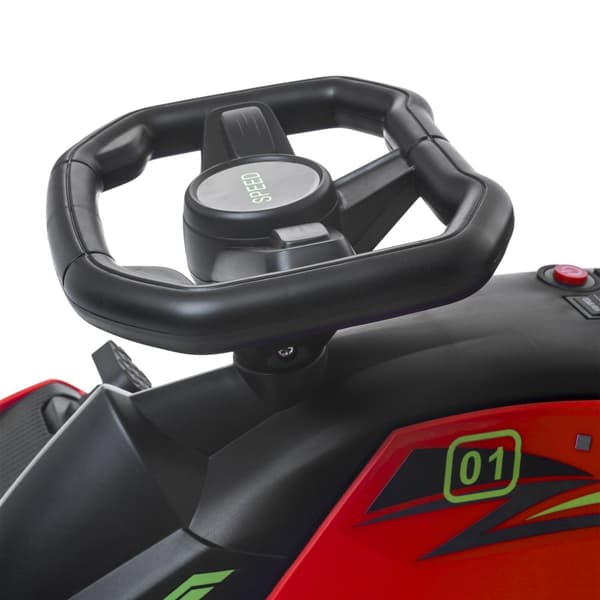 Sähköinen Go-Kart lapsille, Kinder Elektro Gokart 12 V 3-8km/h, 90x53x99 cm, Punainen