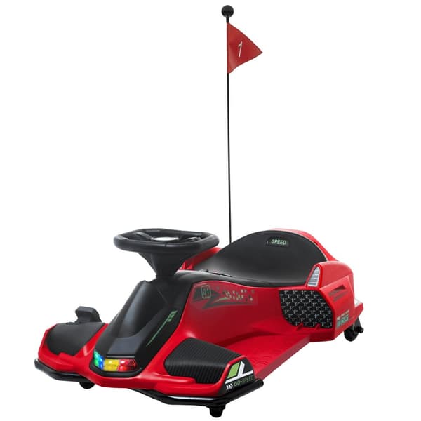 Sähköinen Go-Kart lapsille, Kinder Elektro Gokart 12 V 3-8km/h, 90x53x99 cm, Punainen