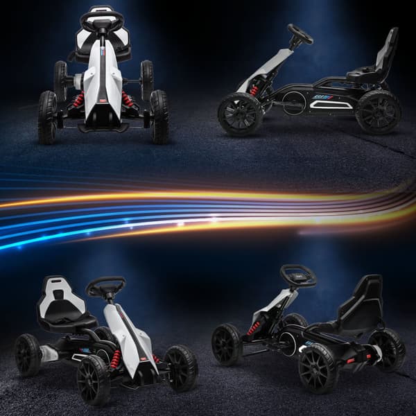 Sähköinen Go-Kart lapsille, 100x58x58.5 cm, Valkoinen