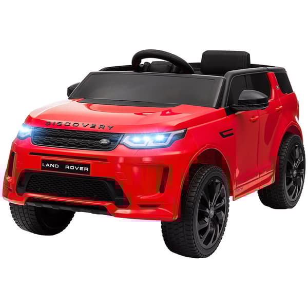 Lasten sähköauto, 12V Land Rover Discovery Sport, 106P x 65,5L x 51K cm, punainen