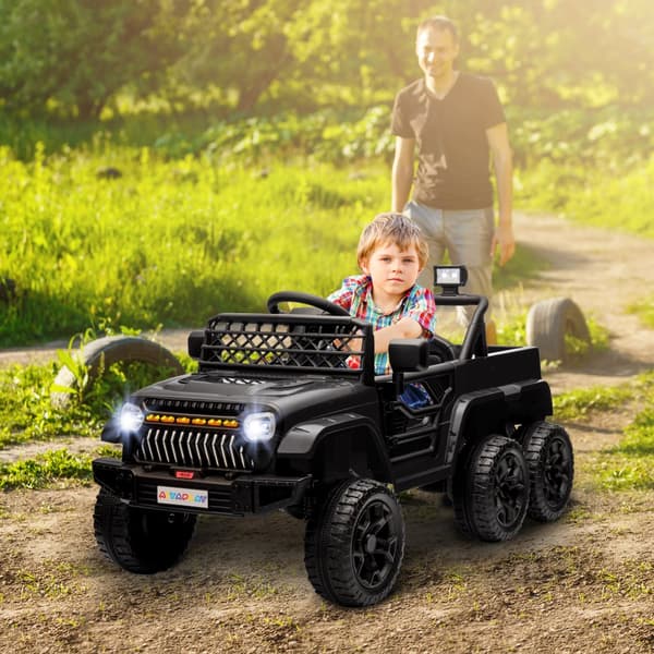 Lasten sähköauto, 122x62.5 cm, Musta