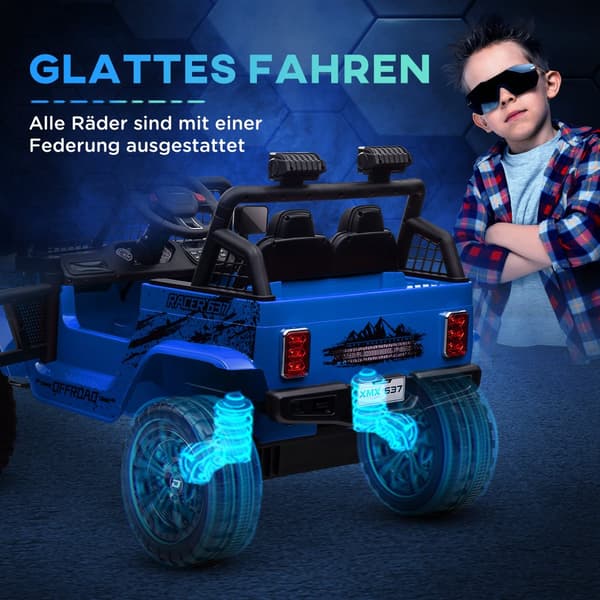 Sähköauto lapsille, 12V, 109x67x68.5 cm, sininen