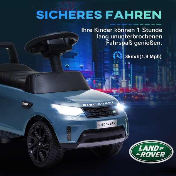 Elektrisk bil för barn, Land Rover, 65x43x40 cm, Ljusblå