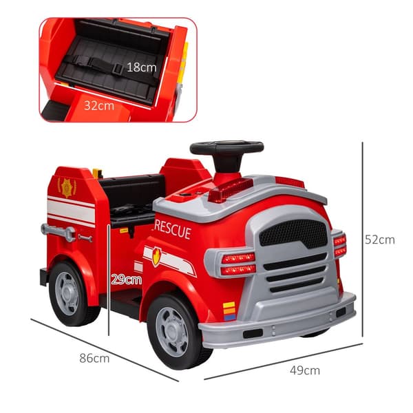 Lasten sähköauto, 86P x 49L x 52K cm, punainen