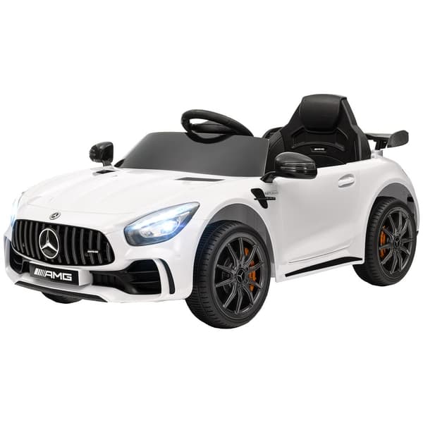 Lasten sähköauto, Mercedes-Benz AMG GTR, 108x67x46 cm, valkoinen