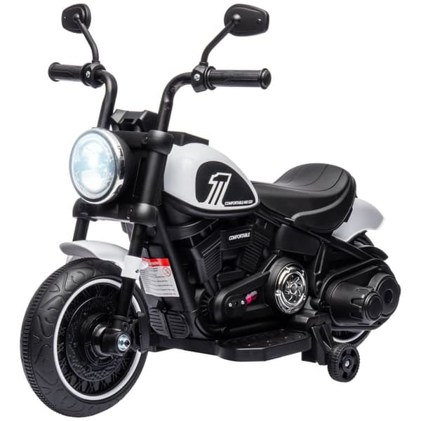 Barnmotorcykel, 76x42x57 cm, Vit
