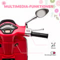 Pikkukuva 5 / 9: Lasten sähkömoottoripyörä, 6V Vespa, 107x47x73 cm, punainen