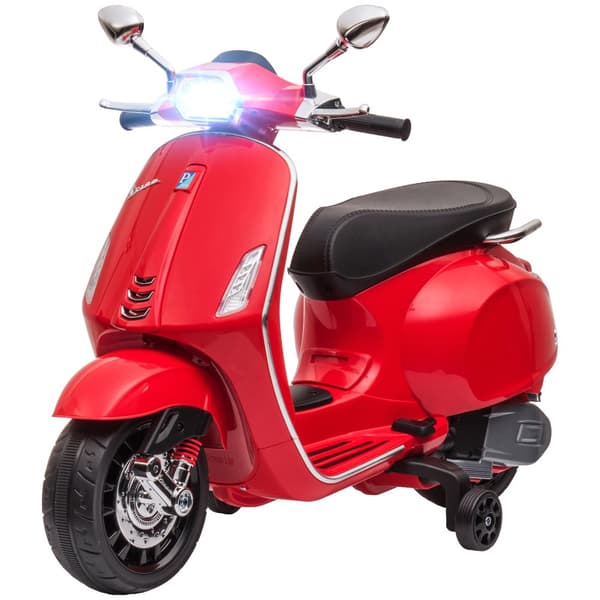 Lasten sähkömoottoripyörä, 6V Vespa, 107x47x73 cm, punainen