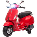 Pikkukuva 1 / 9: Lasten sähkömoottoripyörä, 6V Vespa, 107x47x73 cm, punainen