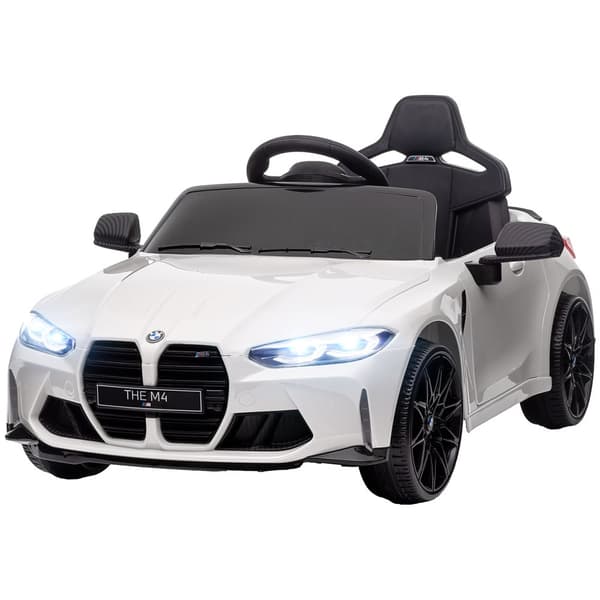 Lasten sähköauto, BMW M4, 108x69.5x51 cm, valkoinen