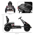 Miniatyrbild 3 av 9: GoKart, 121x58x61 cm, Svart