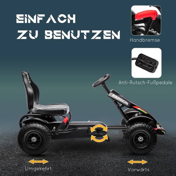GoKart, 121x58x61 cm, Svart