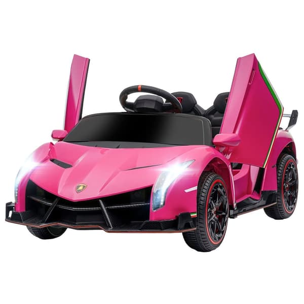 Børns Bil, Lamborghini, 111L x 61B x 45H cm, Pink