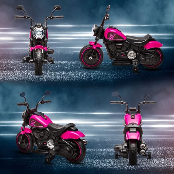 Børns Elektriske Motorcykel, 76x42x57 cm, Pink