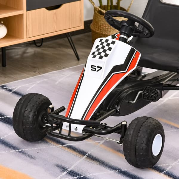 Go Kart, lapsille, 104x66x57 cm, valkoinen