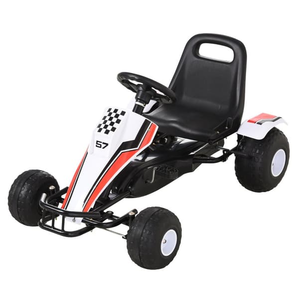 Go Kart, lapsille, 104x66x57 cm, valkoinen